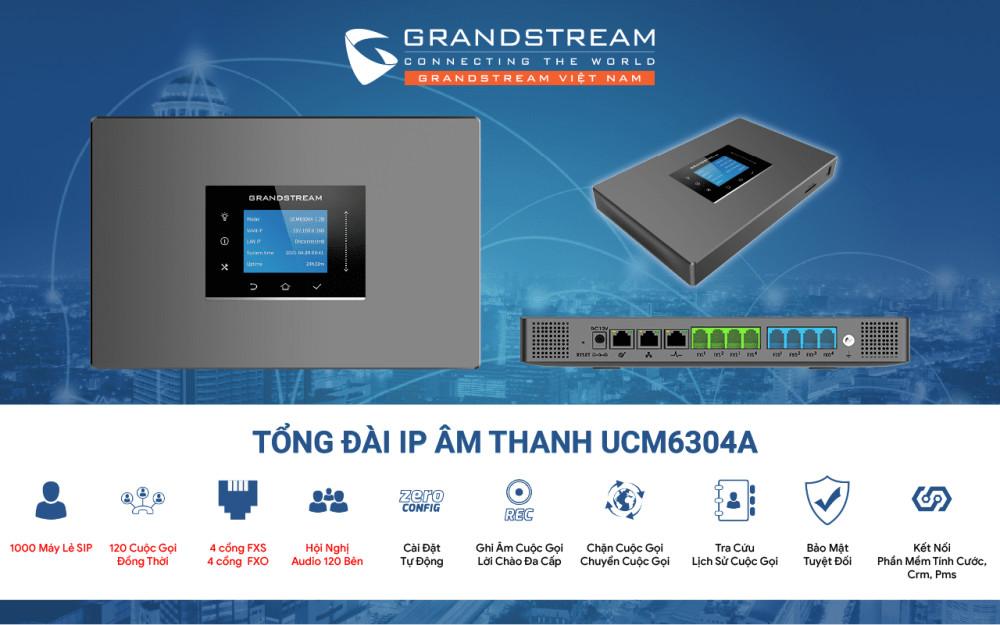 Tổng đài IP Grandstream UCM6304A 21 tong dai ip grandstream ucm6304a