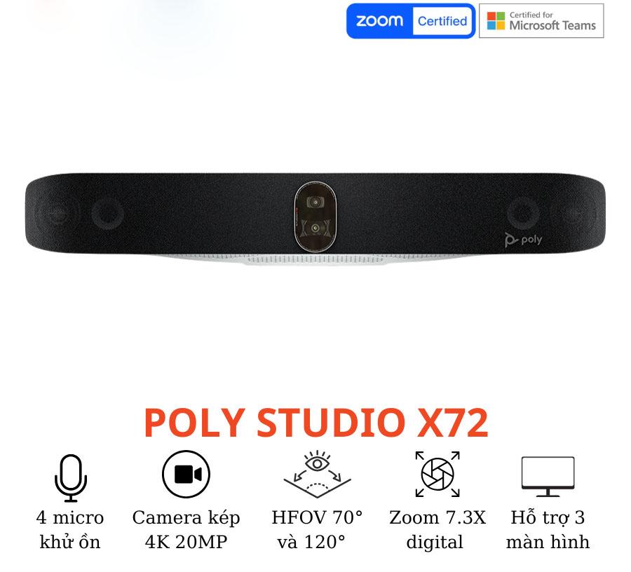 Thiết bị hội nghị Poly Studio X72 14 Thiết bị hội nghị Poly Studio X72