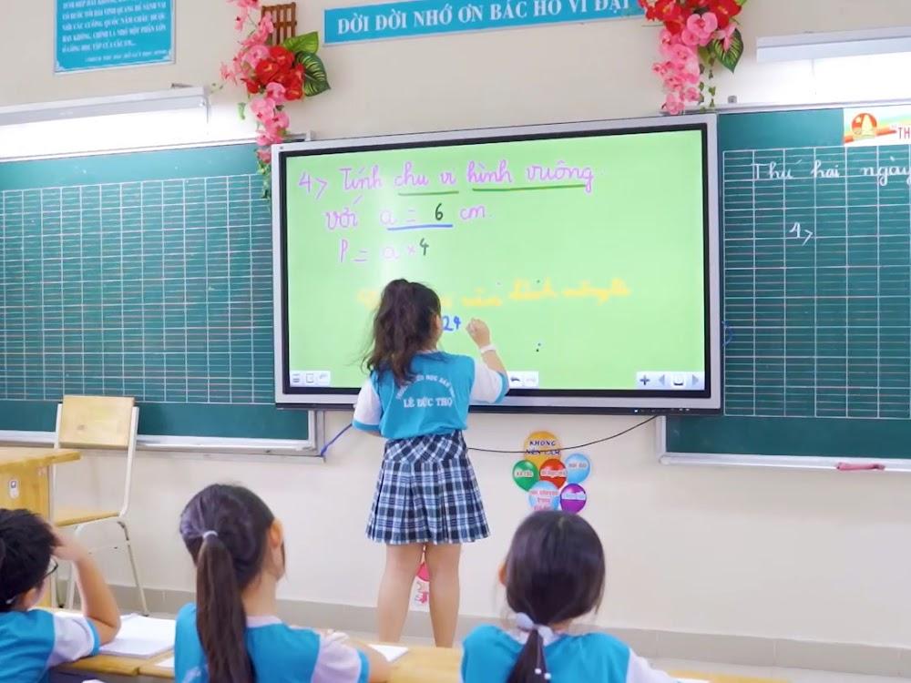 Màn Hình Tương Tác ViewSonic Trong Giảng Dạy Tại Trường Tiểu Học Lê Đức Thọ
