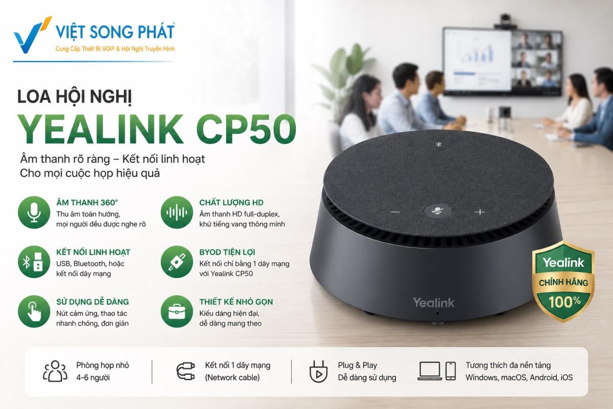 Loa hội nghị Yealink CP50 16 loa hoi nghi yealink cp50