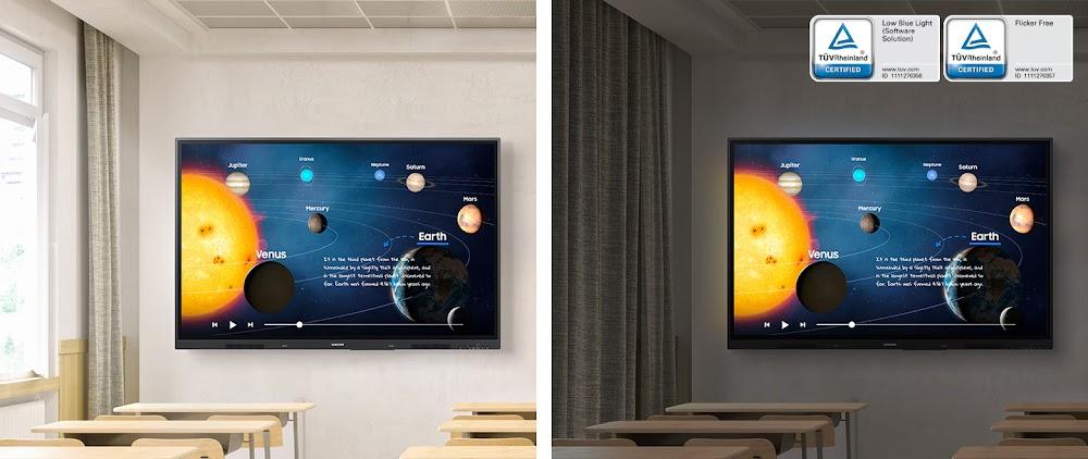 Màn Hình Tương Tác Samsung 75 Inch WAD Android OS 77 dong man hinh wad duoc trang bi cac tinh nang bao ve suc khoe mat
