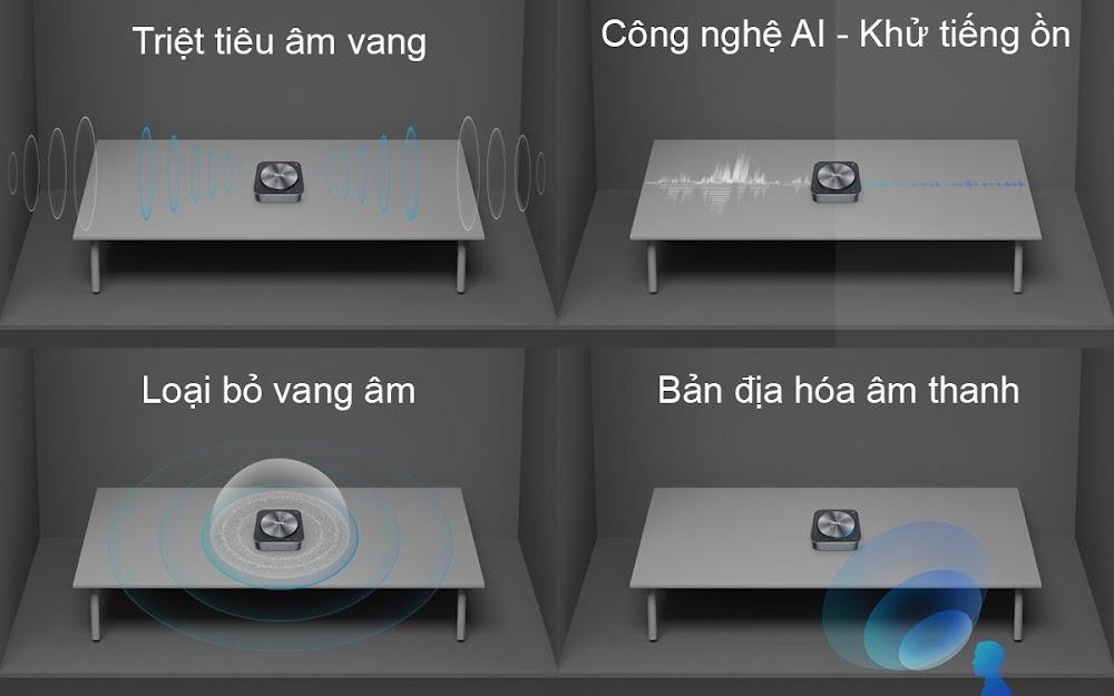 Loa kèm micro đa hướng Maxhub BM35 Công suất lớn (8 Micro thu xa 6m) -