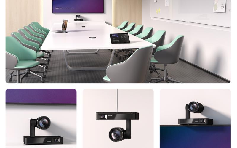 Yealink UVC86 4K PTZ Camera hội nghị kép theo dõi thông minh