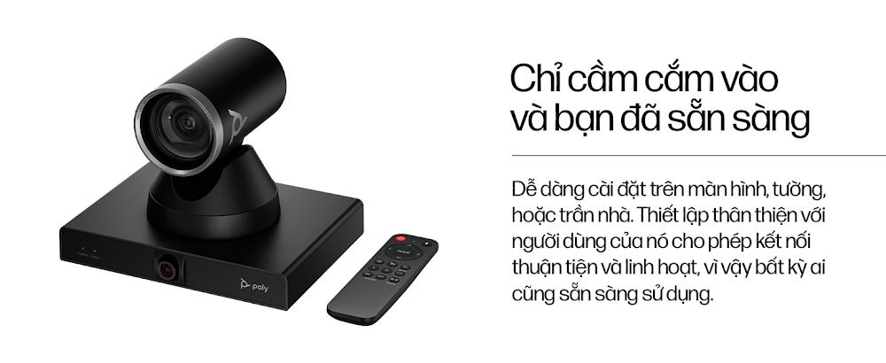Camera Hội Nghị 4K MPTZ Poly Studio E60 12 Camera hội nghị thông minh 4K MPTZ HP Poly Studio E60 (9W1A6AA)