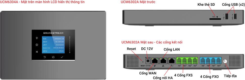Tổng đài IP Grandstream UCM6304A 23 tong dai ip grandstream ucm6304a
