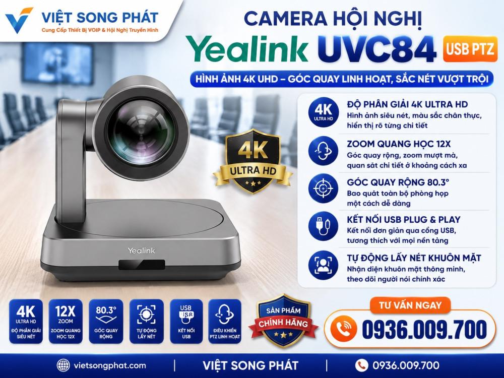 Camera Hội Nghị Yealink UVC84 USB PTZ 16 camera hoi nghi yealink uvc84 usb ptz