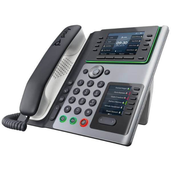Poly Edge E450 điện thoại IP Phone hỗ trợ PoE (82M90AA) 2024 Poly Edge E450 (82M90AA) đang hoạt động