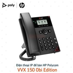 Điện thoại IP Poly Obi VVX 150 6 Điện thoại IP để bàn 2-line Poly Obi VVX 150 (911N3AA)