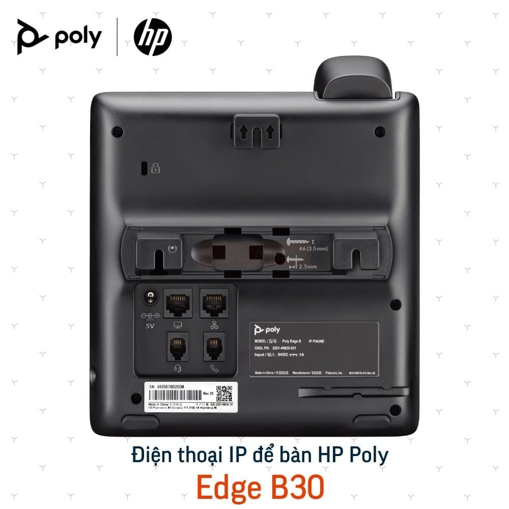 Điện thoại IP Poly Edge B30 6 Điện thoại bàn Poly Edge B30 IP Phone (82M84AA)